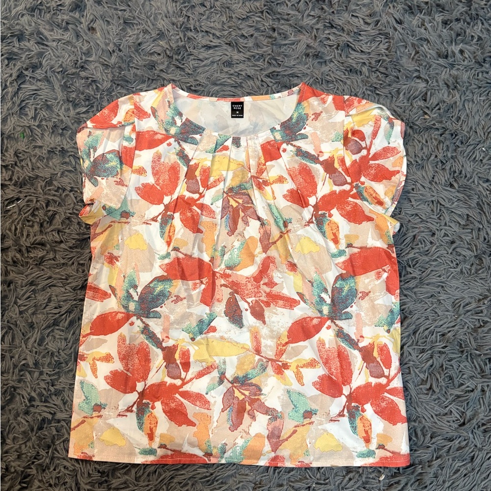 Emery rose floral blouse
